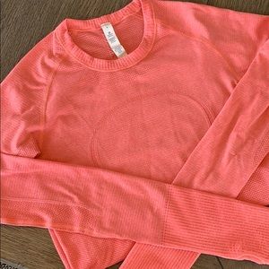 Pink Lululemon long sleeved shirt
